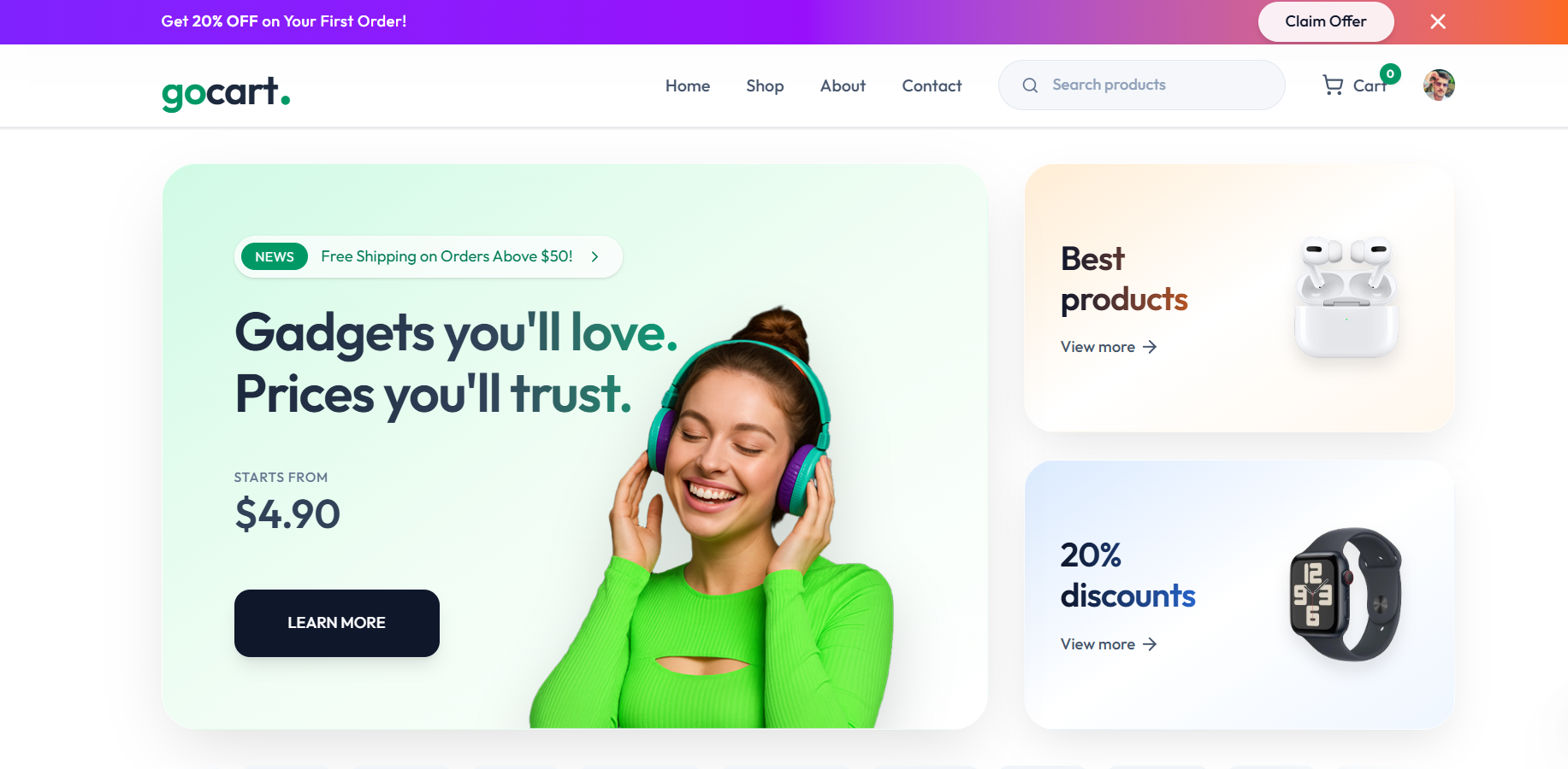 GoCart E-Commerce Preview